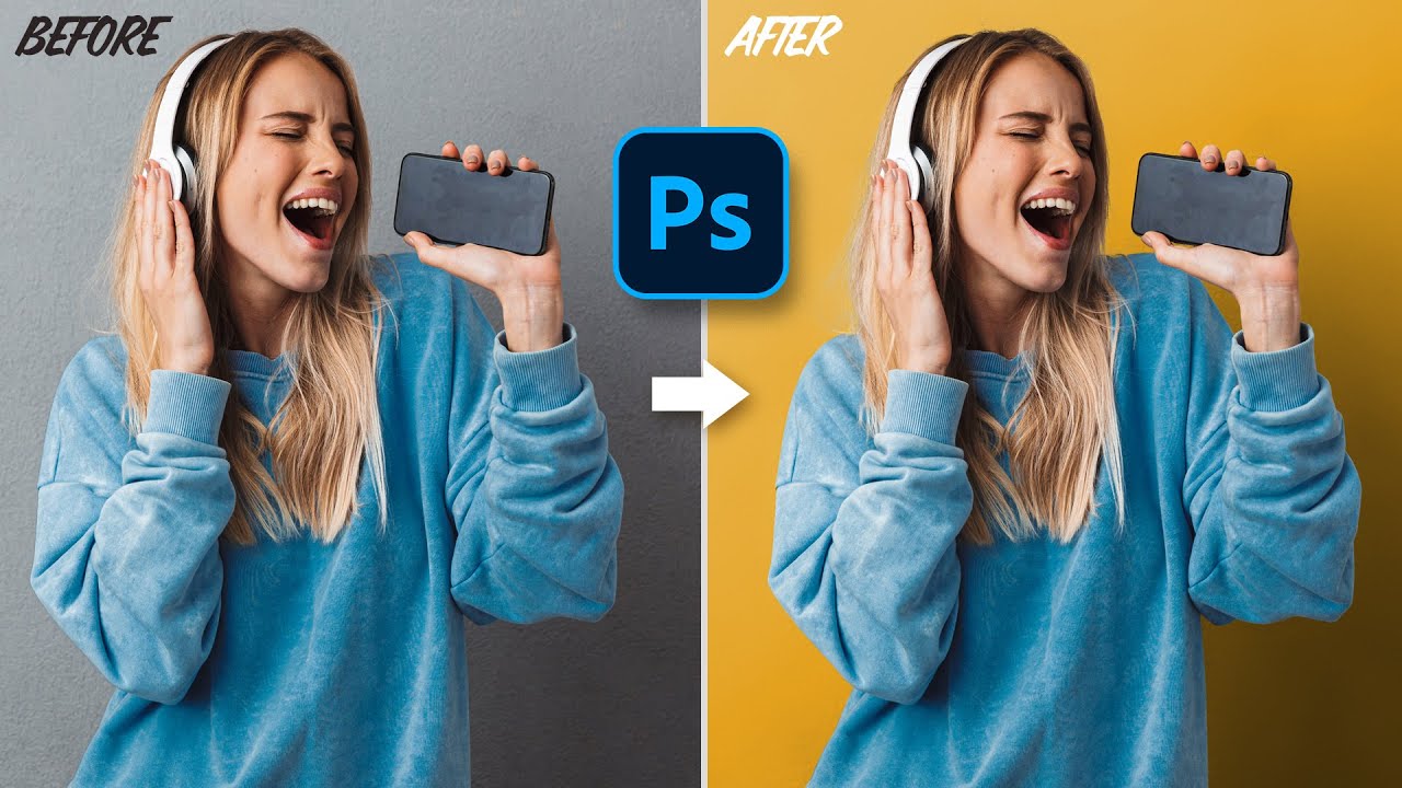 Cách Chuyển Đổi Màu Nền Hình Ảnh Đơn Giản Trong Photoshop | Designervn