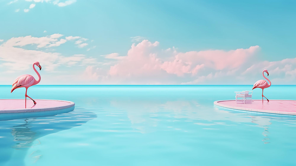 painting-blue-sky-with-clouds-couple-pink-boats-floating-water.jpg