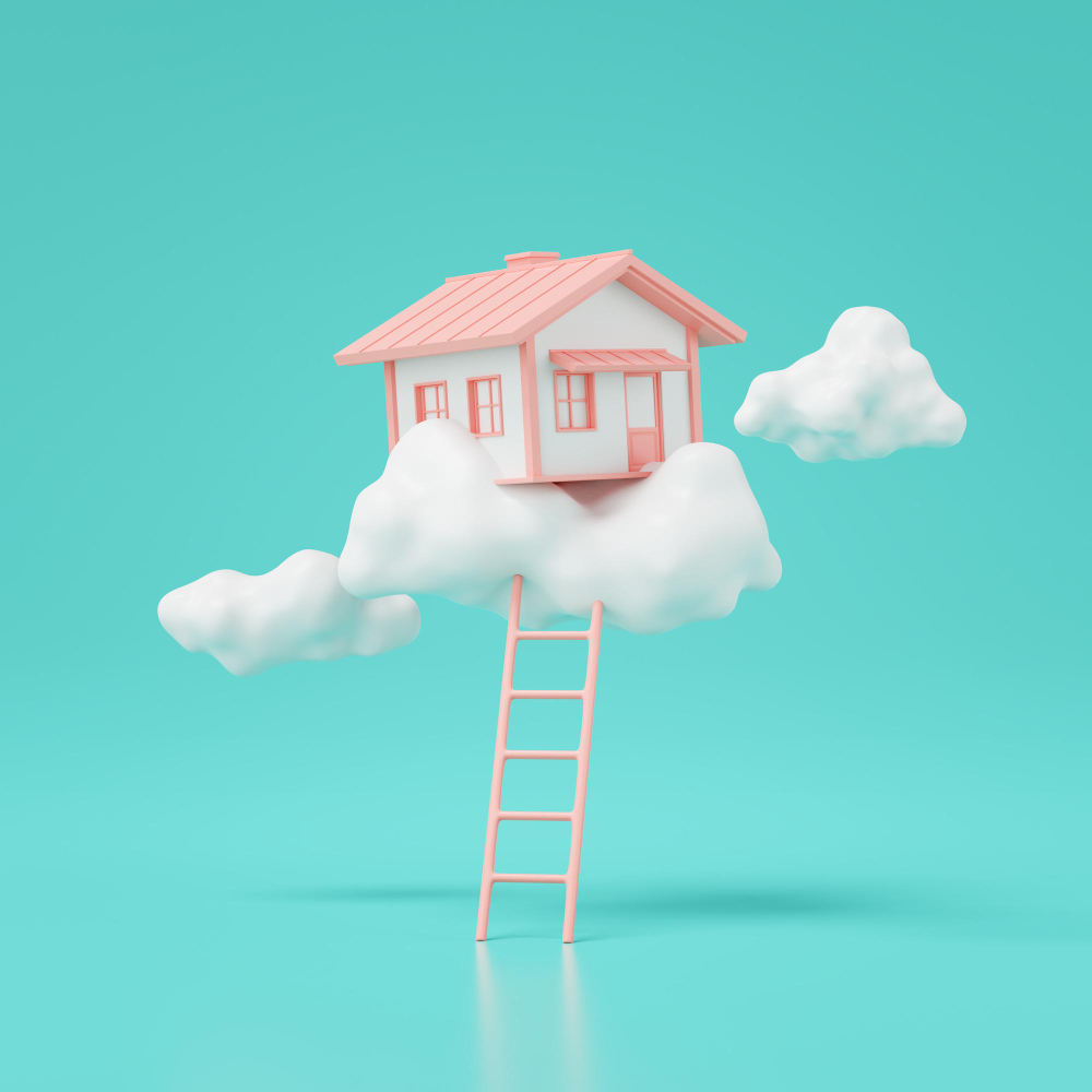 3d-render-dream-house-clouds-with-ladder-isolated-green.jpg