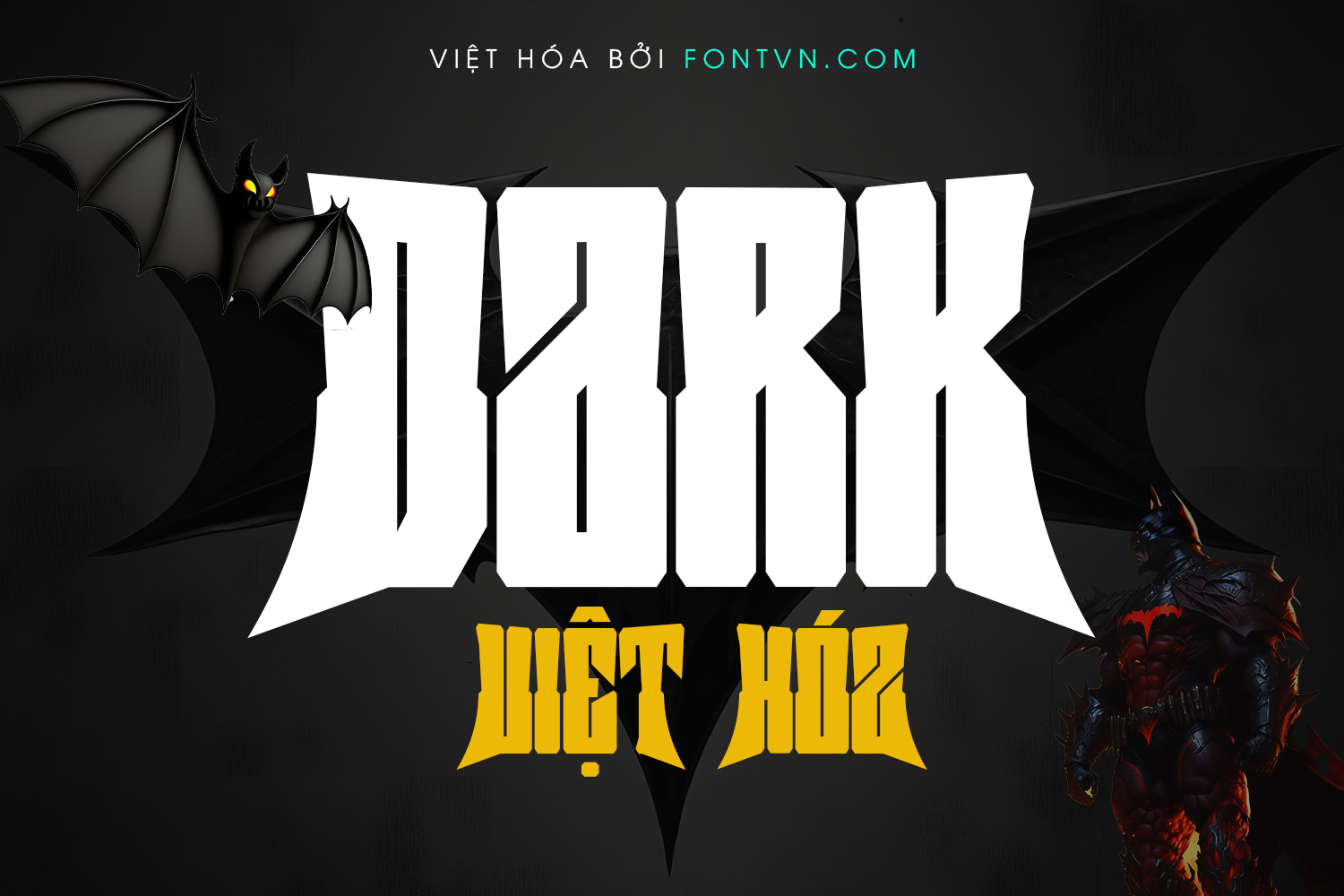 DVN DARK – Font chữ phong cách bí ẩn tuyệt đẹp cho thiết kế Logo ...