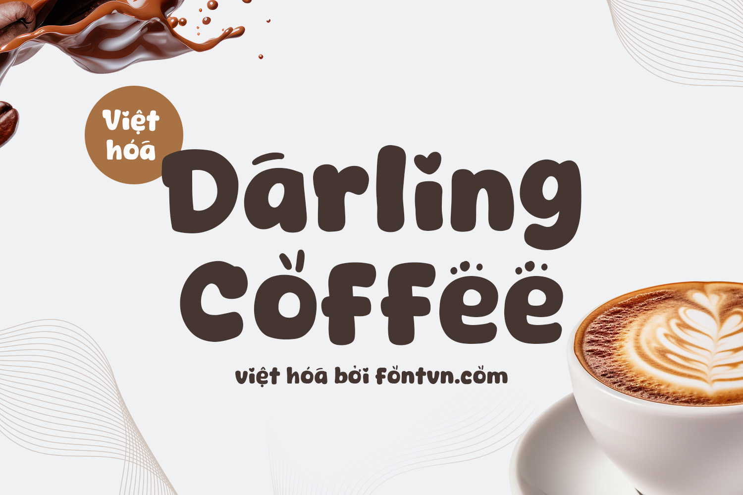 DVN Darling Coffee Việt hóa - Font chữ ngọt ngào cho thiết kế Menu quán ...